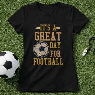 Camiseta Citação de ótimo dia de jogo de futebol vintage