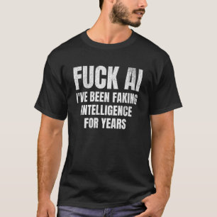 Camiseta Citação de Palavra de Supressão de AI