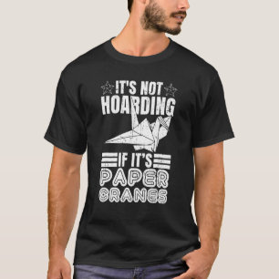 Camiseta Citação de Papel de Dobradura de Origami para um M
