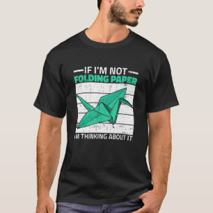 Camiseta Citação de papel dobrável do Origami para uma grua
