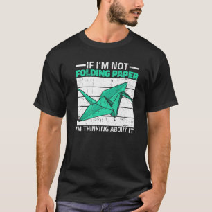 Camiseta Citação de papel dobrável do Origami para uma grua