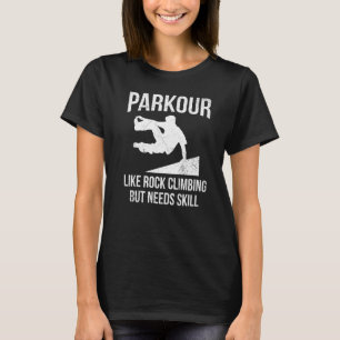 Camiseta Citação De Parkour De Backflip Para Um Runner De P