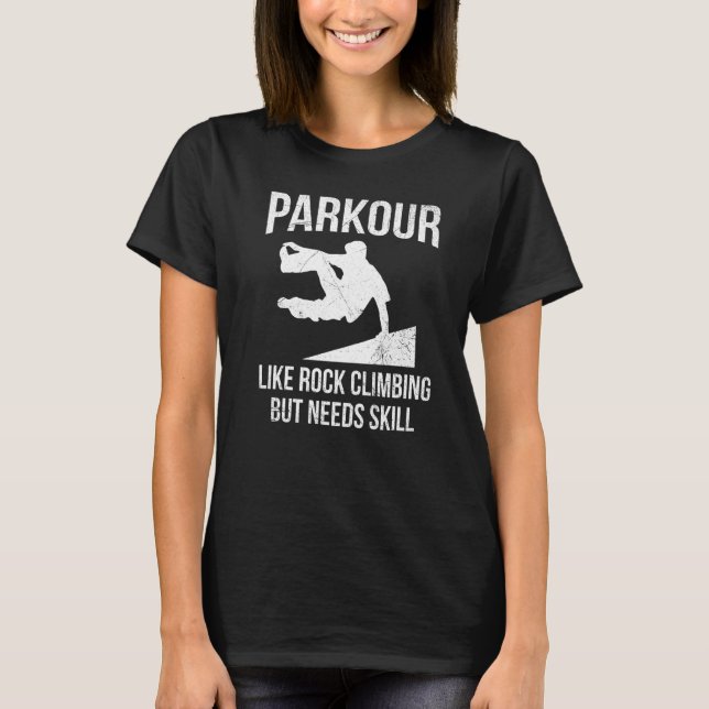 Camiseta Citação De Parkour De Backflip Para Um Runner De P (Frente)