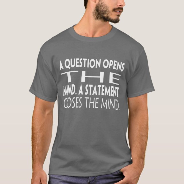 Camiseta citação de pergunta retrô (Frente)