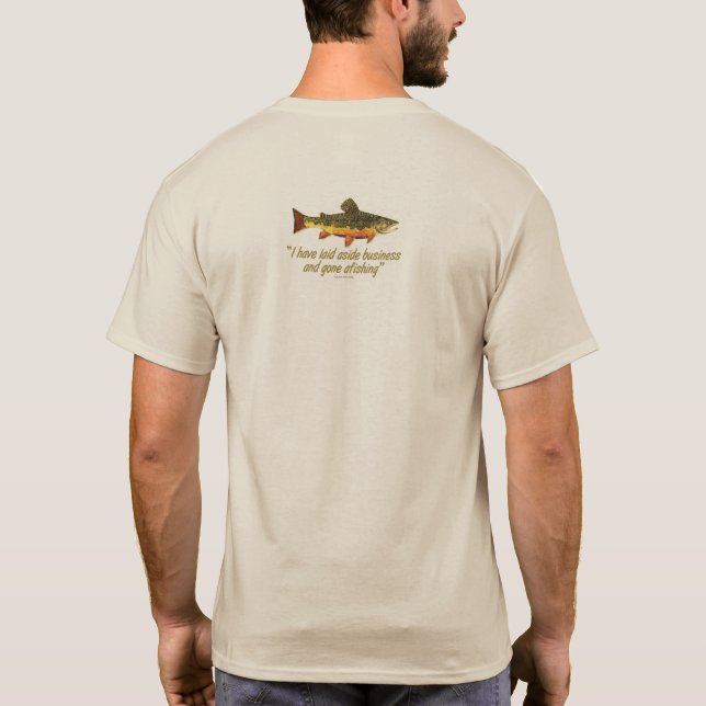 Camiseta Citação de Pesca Izaak Walton (Verso)