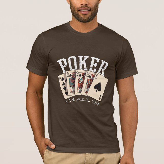 Camiseta Citação de Poker para Gambler (Frente)