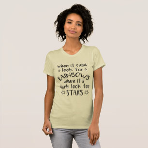 Camiseta Citação de Positividade Feminina Procure 