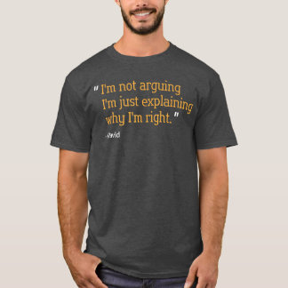 Camiseta Citação de presente de David engraçado aniversário