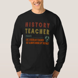 Camiseta citação de professor de história para pessoas e ma