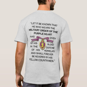Camiseta "CITAÇÃO DE PURPLE HEART"