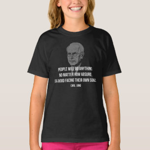 Camiseta Citação de Reflexão da Alma de Carl Jung