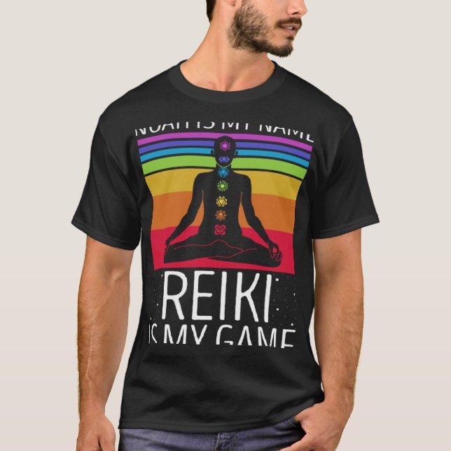 Camiseta Citação de Reiki Master e Chakra Healing 5 (Frente)