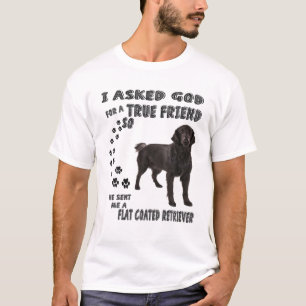 Camiseta Citação de Retriever Revestida Plana Mãe, Pai F