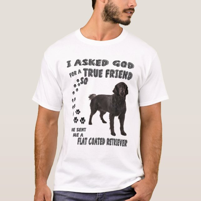 Camiseta Citação de Retriever Revestida Plana Mãe, Pai Flat (Frente)