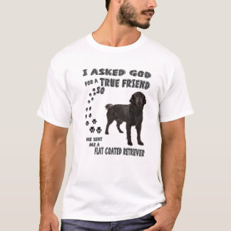 Camiseta Citação de Retriever Revestida Plana Mãe, Pai Flat