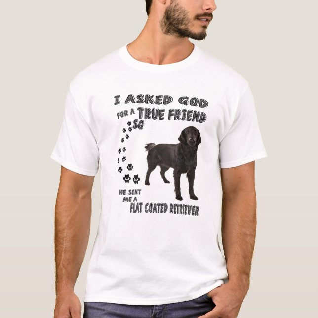 Camiseta Citação de Retriever Revestida Plana Mãe, Pai Flat (Frente)