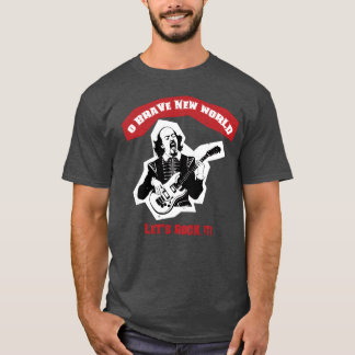 Camiseta Citação de Rock de Guitarra Shakespeare retrô