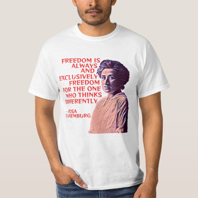 Camiseta citação de rosa luxemburgo (Frente)