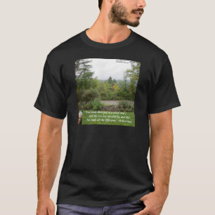 Camiseta Citação de Sabedoria de Robert Frost "Caminho Meno