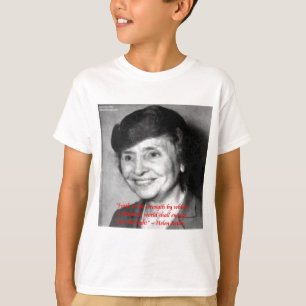Camiseta Citação de Sabedoria "Fé/Força" de Helen Keller