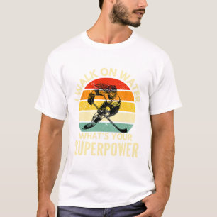 Camiseta Citação de Superpotência do Hóquei Retro Patinador
