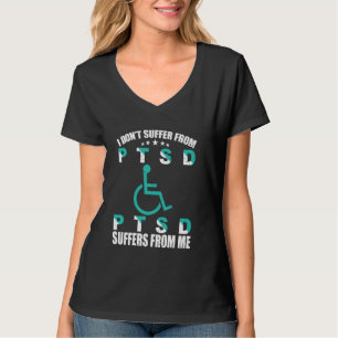 Camiseta Citação de Suporte de Friso de Sensibilização PTSD