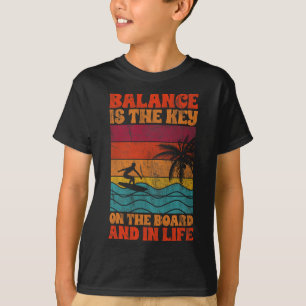 Camiseta Citação de Surfista Surfando Lance é a Chave na Pr