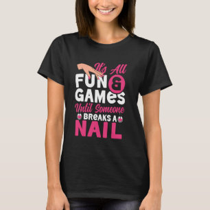 Camiseta Citação de unha Tech uniforme de trabalho esmalte