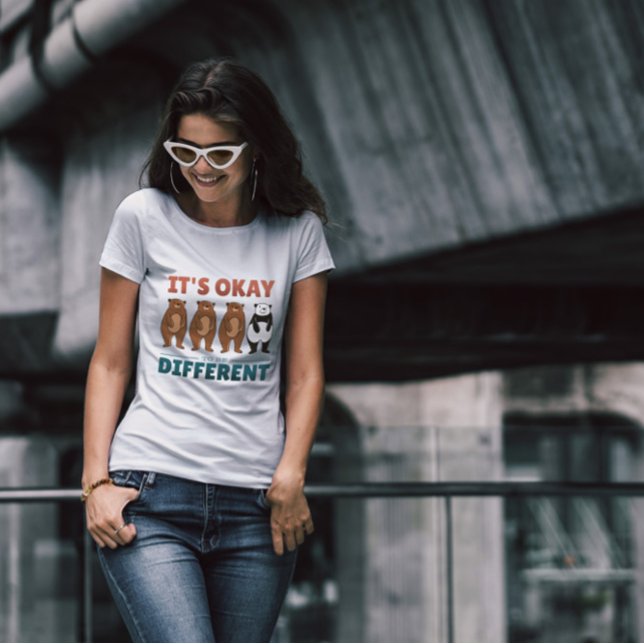 Camiseta Citação de Ursos Diferentes (Criador carregado)