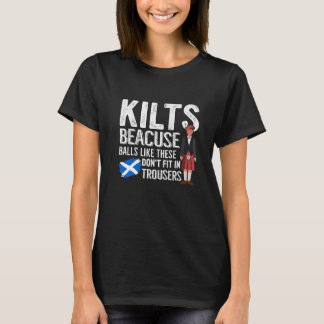 Camiseta Citação de uso de kilt tradicional masculino para
