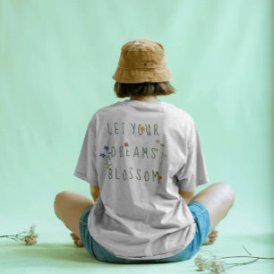 Camiseta Citação de Verão de Flores Silvestres Coloridas em