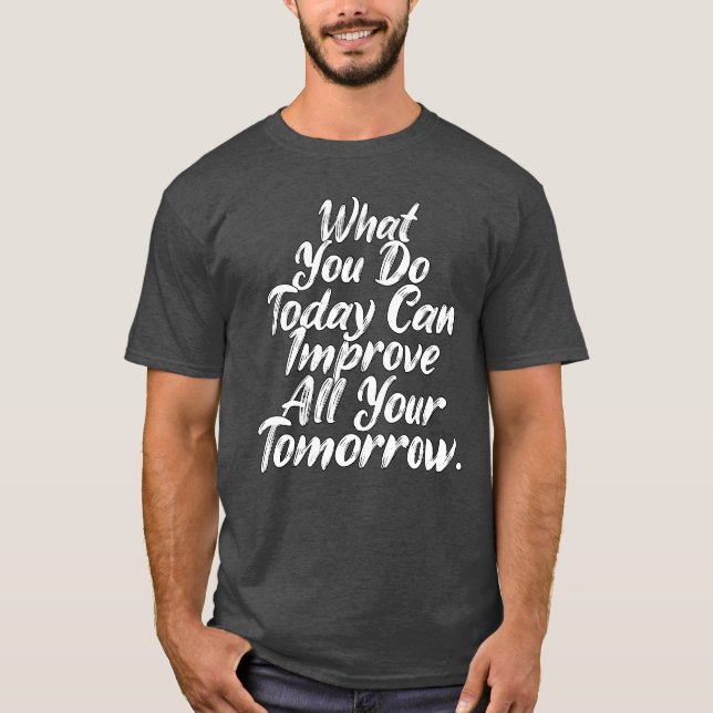 Camiseta Citação de vida amanhã design amigos (Frente)