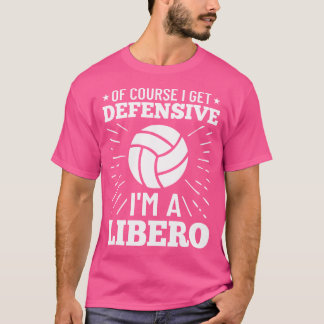 Camiseta Citação De Voleibol É Claro Que Sou Defensiva.