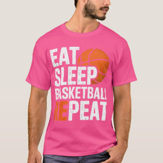 Camiseta Citação desportiva de basquete come no sono