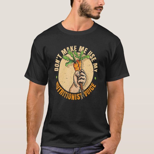 Camiseta Citação Dietitiana E Nutricionista Para Uma Nutriç (Frente)