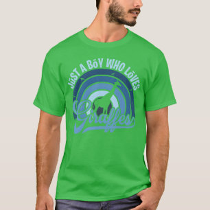Camiseta Citação Divertida Apenas um Menino que Ama Girafas