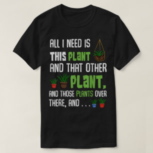 Camiseta Citação Divertida de Amante de Plantas Presente