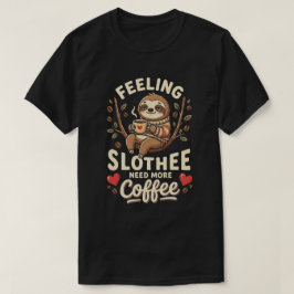 Camiseta Citação Divertida de Café Um Dia Sem Café Eu Não
