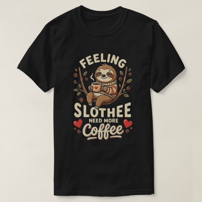 Camiseta Citação Divertida de Café Um Dia Sem Café Eu Não  (Frente do Design)