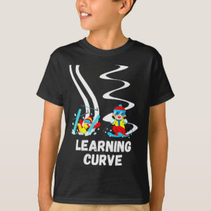 Camiseta Citação Divertida de Esqui Aprendiz de Esqui Esqui