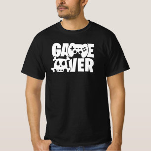 Camiseta Citação Divertida de Game Over para Gamers