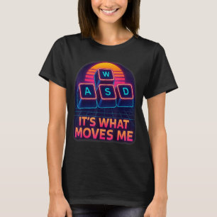 Camiseta Citação Divertida de Jogos Wasd É O Que Me Move Co