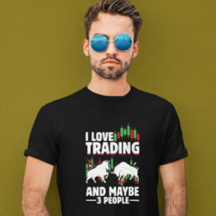 Camiseta Citação Divertida de Negociação Touro e Gráfico de