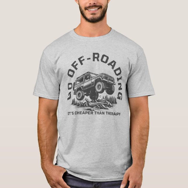 Camiseta Citação Divertida de Trilha Mais Barata que Terapi (Frente)