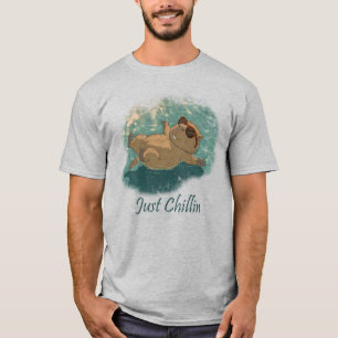 Camiseta Citação divertida em estilo aquarela de capivara r