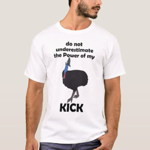 Camiseta Citação Divertida Poder de Chute do Pássaro Casuar