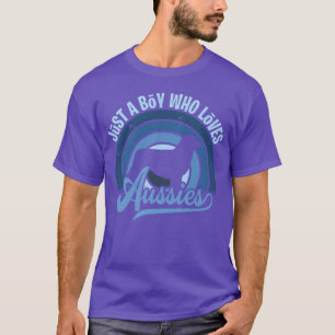 Camiseta Citação Divertida Só Um Menino Que Ama Um Azul Aus
