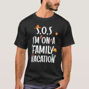 Camiseta Citação dizendo que estou em um feriado familiar p