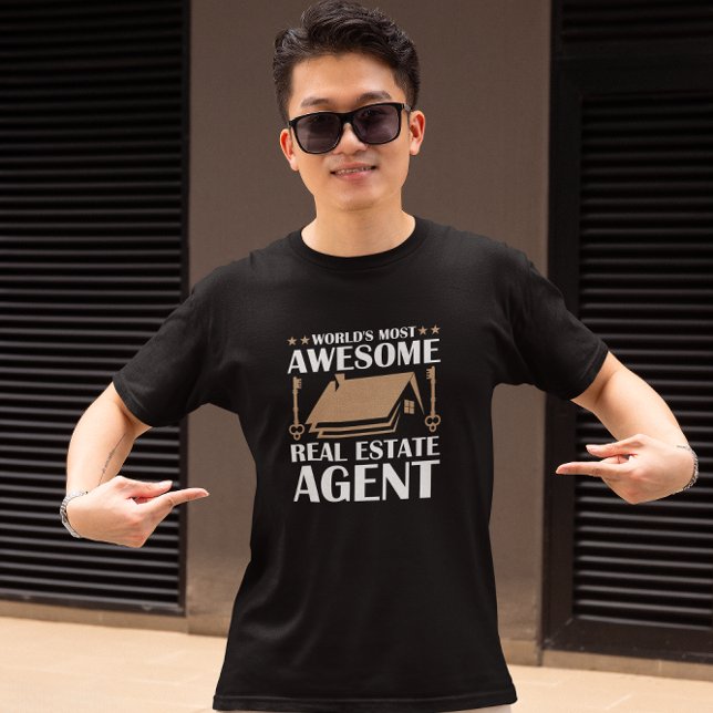 Camiseta Citação do Agente Imobiliário Engraçado (awesome real estate agent realtor t shirt)