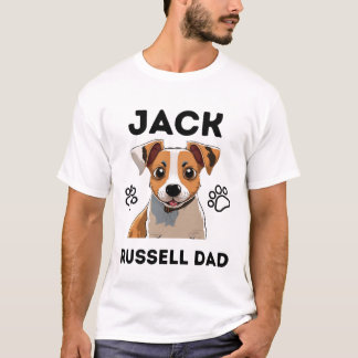 Camiseta citação do amante jack russel: jack russell pai